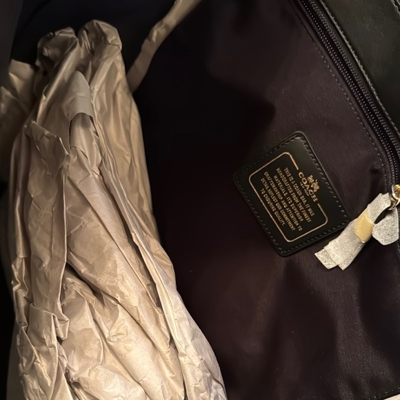 Coach pebbled leather Metallic Bronze tote Bag NWT - Picture 13 of 16